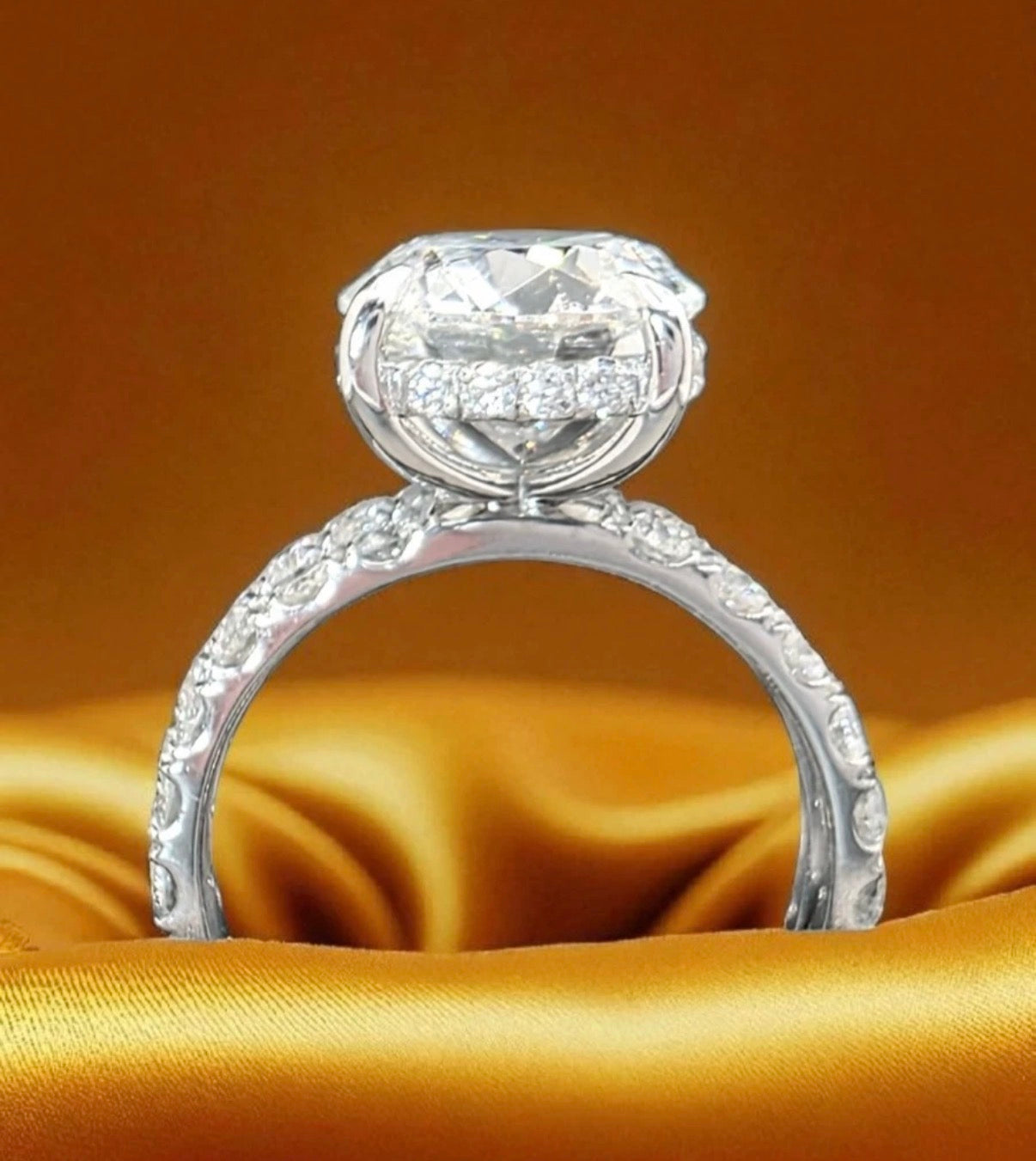 IGI Certified 3.00 CT E VS1 round Cut Diamond Engagement 14k Ring Lab Grown