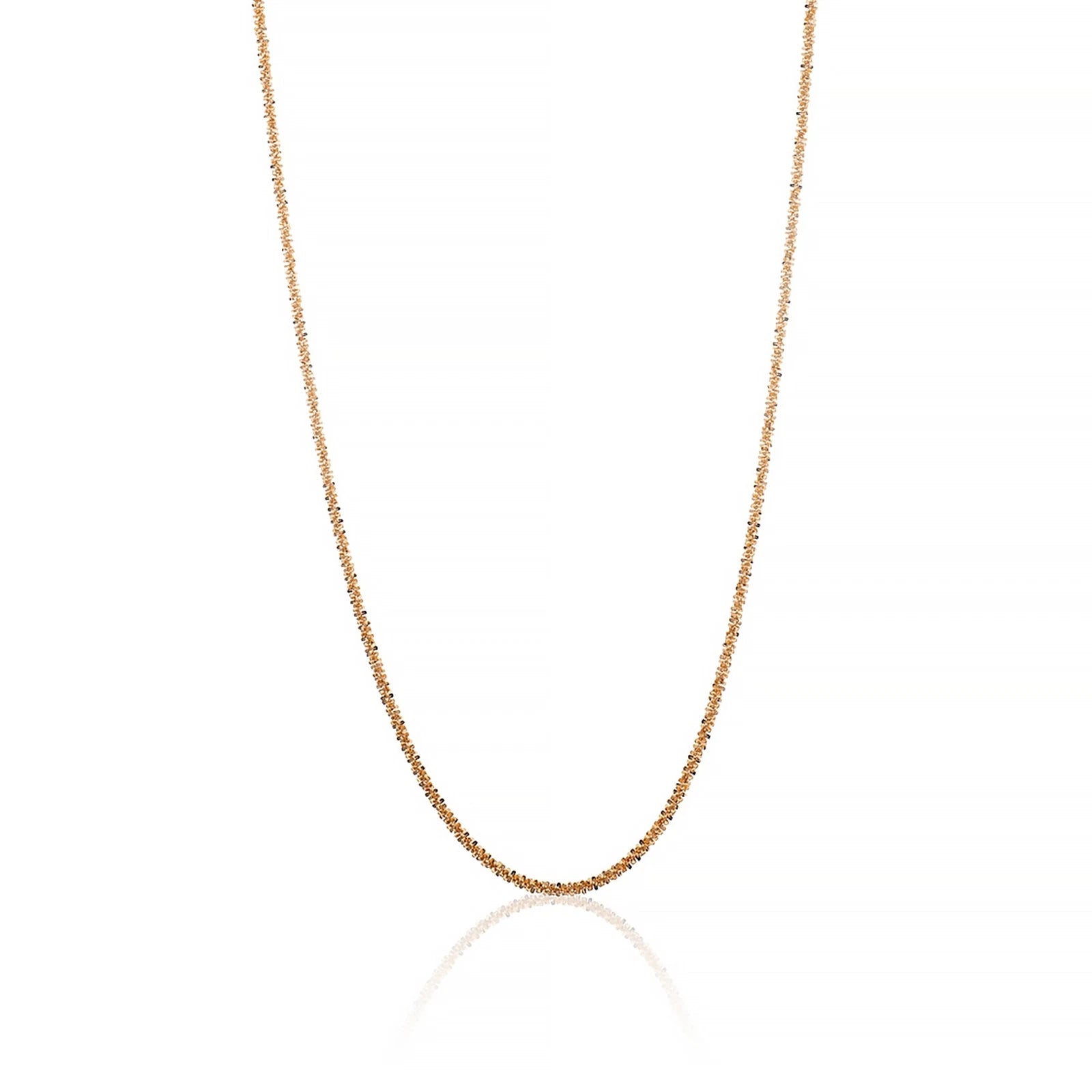 14K Rose Gold Plated 925 Sterling Silver Margarita Twisted Rock Chain