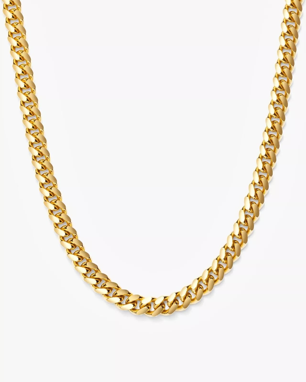 14K Gold Over 925 Sterling Silver Miami Cuban Chain – 5mm Men's Necklace
