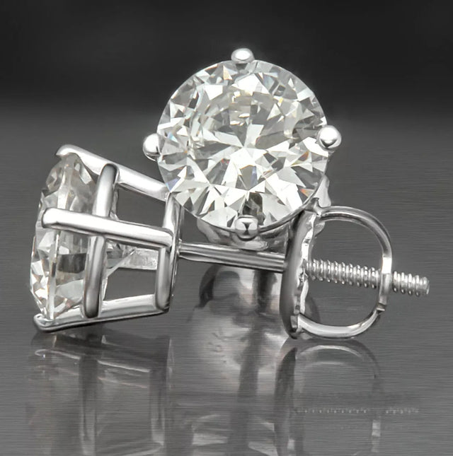 2.00 Ct D VVS2 IGI Certified Lab-Created Round Diamond Stud Earrings – 18K White Gold