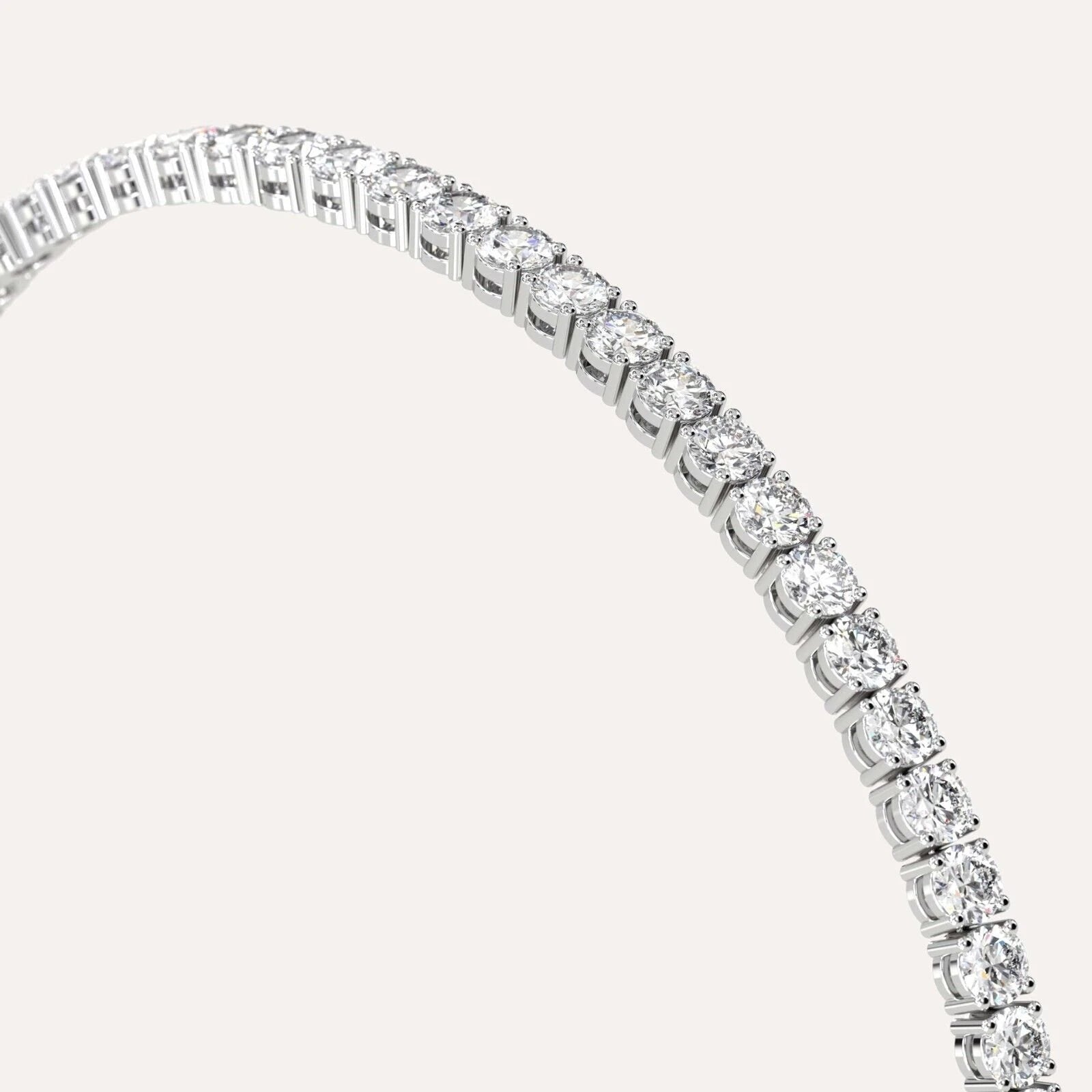 5.00 Ct Genuine Round-Cut Natural Diamond Tennis Bracelet – 14K White Gold, 7"