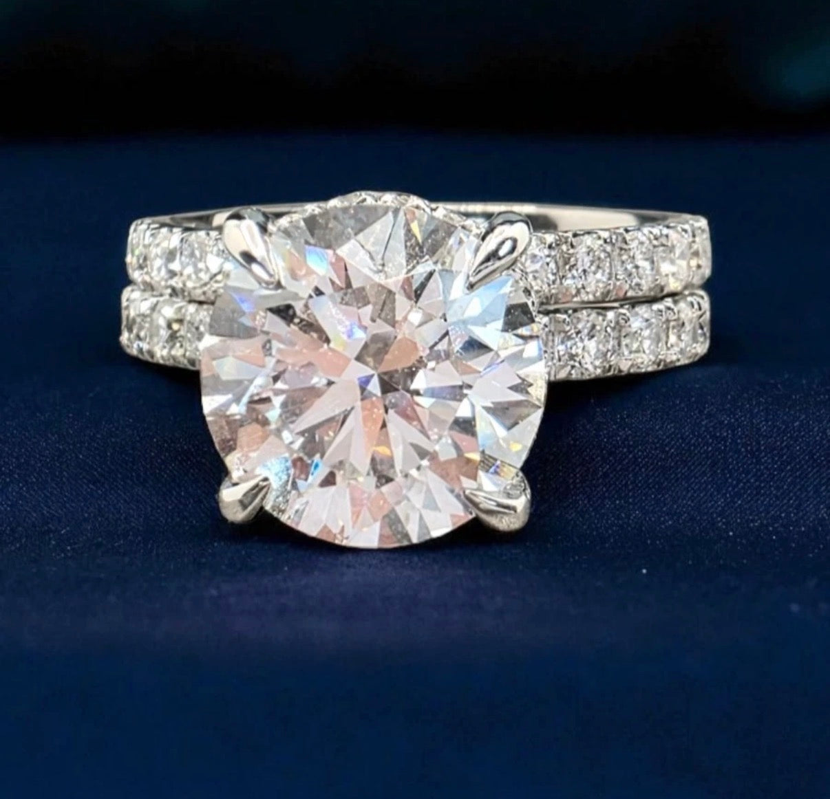 IGI Certified 3.00 CT E VS1 round Cut Diamond Engagement 14k Ring Lab Grown