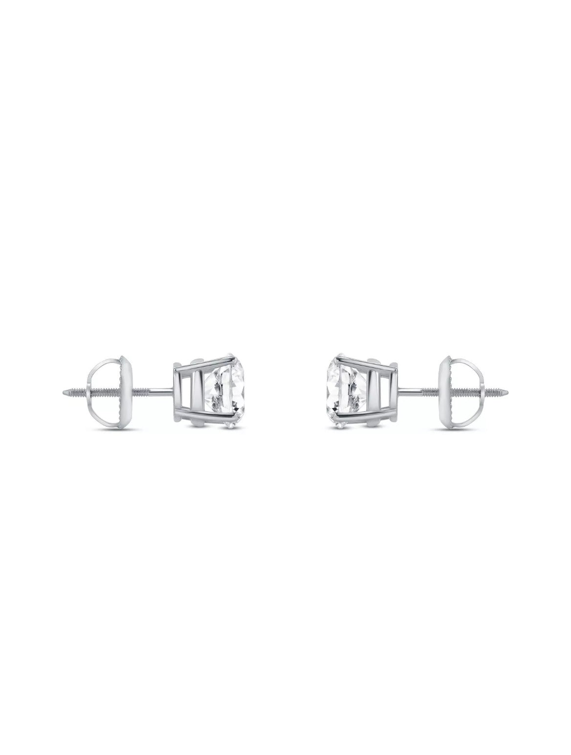 3.50 Ct Lab-Grown Diamond Stud Earrings – D VVS2, IGI Certified, 14K Gold