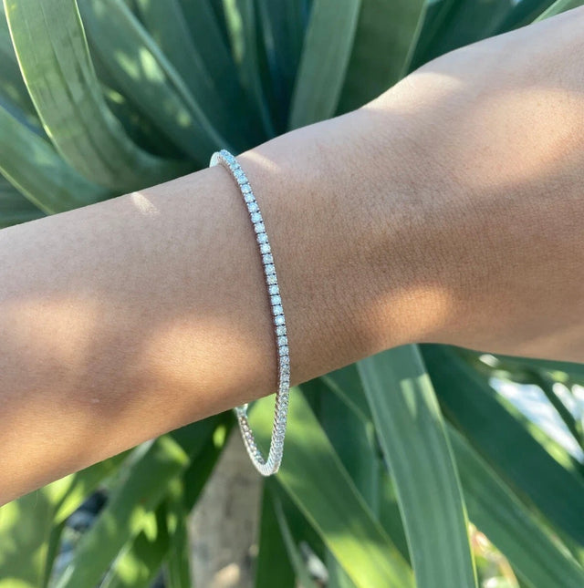 4.00 Ctw Certified Lab-Grown Diamond Tennis Bracelet – 14K White Gold, D–F Color, VS Clarity, 7-Inch The Eternal Elegance