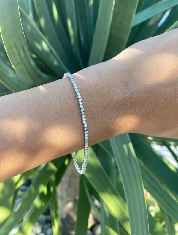 4.00 Ctw Certified Lab-Grown Diamond Tennis Bracelet – 14K White Gold, D–F Color, VS Clarity, 7-Inch The Eternal Elegance