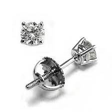 IGI Certified 2.00 Carats F VS1 Lab Grown Diamond Stud Earrings Platinum