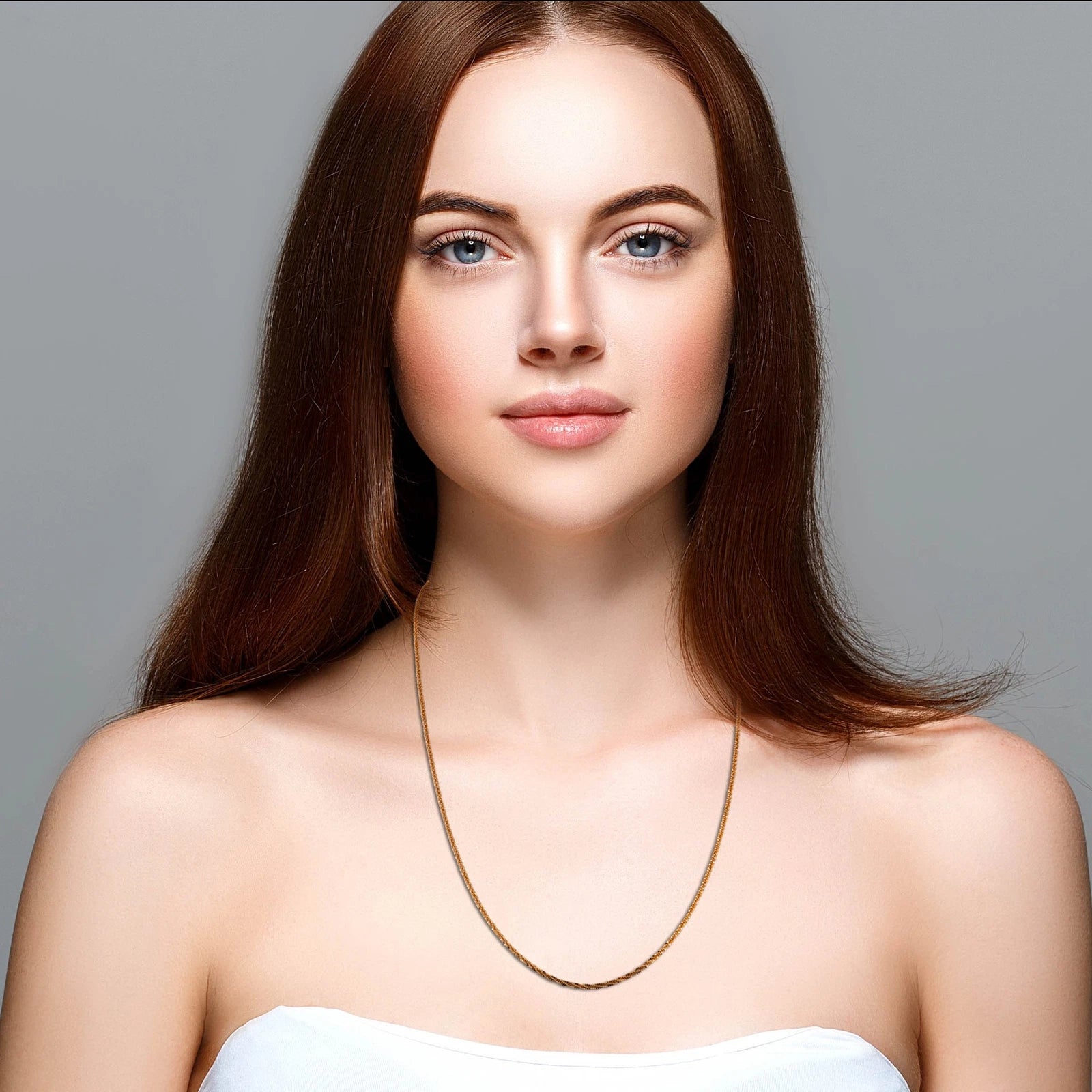 14K Rose Gold Plated 925 Sterling Silver Margarita Twisted Rock Chain