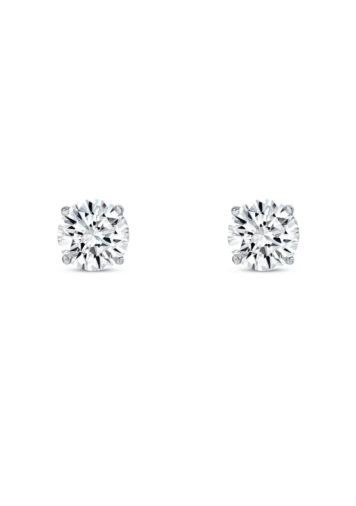 3.50 Ct Lab-Grown Diamond Stud Earrings – D VVS2, IGI Certified, 14K Gold