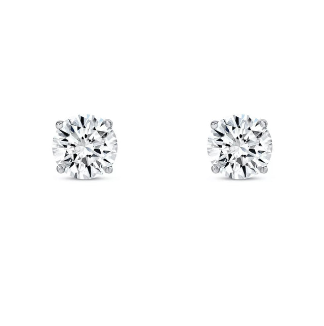 3.50 Ct Lab-Grown Diamond Stud Earrings – D VVS2, IGI Certified, 14K Gold