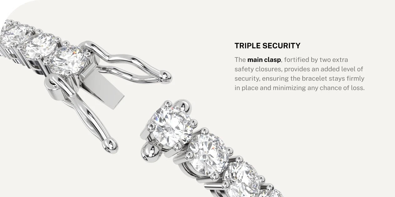5.00 Ct Genuine Round-Cut Natural Diamond Tennis Bracelet – 14K White Gold, 7"