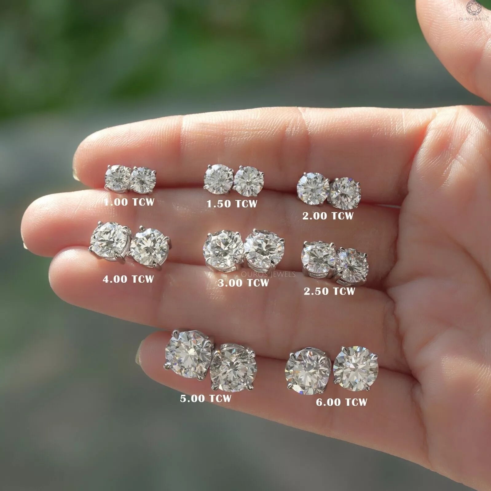 3.00 Ct D VS1 Lab-Grown Diamond Stud Earrings – 14K Gold, IGI Certified, Screw Backs