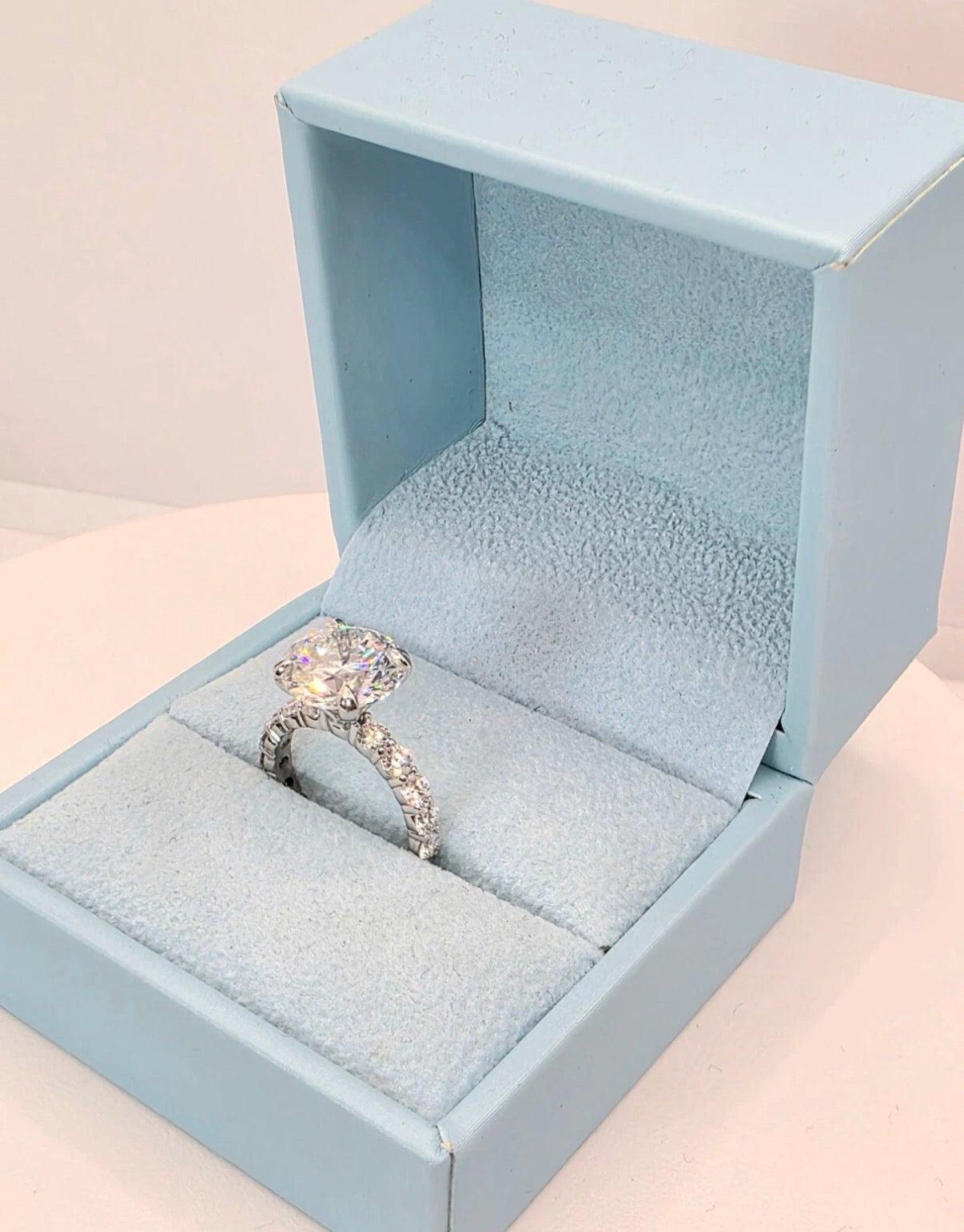 5.00 CTTW Round Lab Grown Diamond Engagement Ring 4CT IGI Certified E VS1 14K Gold