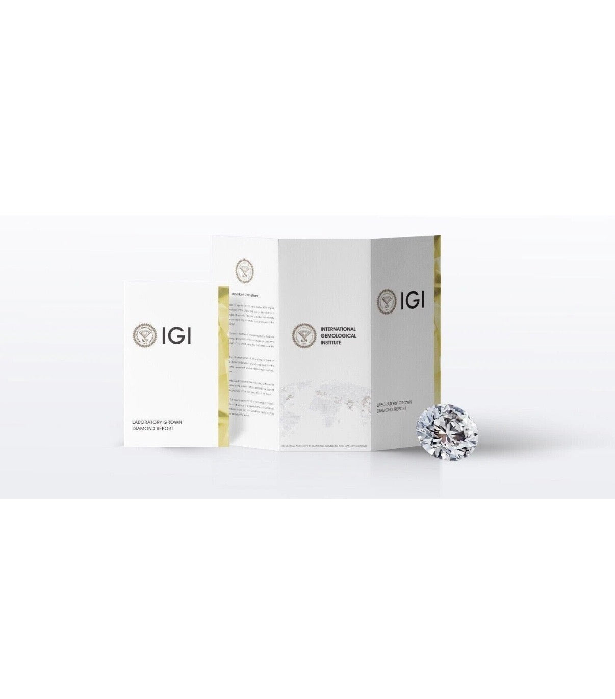 5.00 CTTW Round Lab Grown Diamond Engagement Ring 4CT IGI Certified E VS1 14K Gold