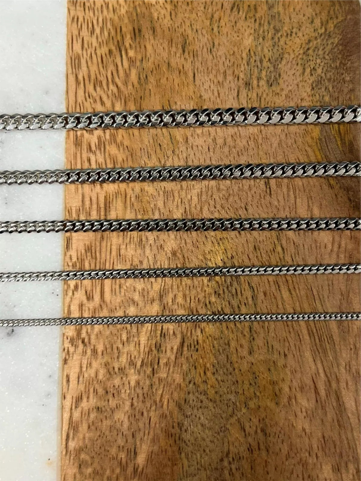925 Sterling Silver Solid Miami Cuban Link Chain – Rhodium Finish Men’s Necklace