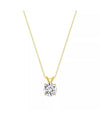 1.50 Ct Lab-Grown Diamond Solitaire Pendant – E VVS2, IGI Certified, 14K Gold