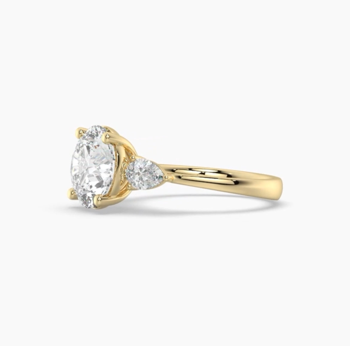 Certified F/VS 1 Ct - 3 Ct Diamond Solitaire 14k Gold Engagement Ring Lab Grown