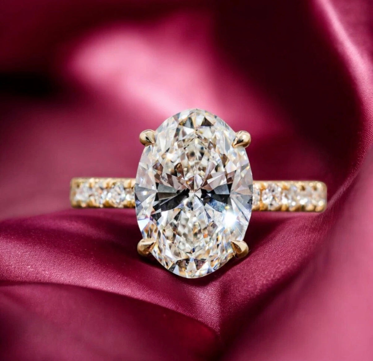 3.00 Carat Oval Cut Lab-Grown Diamond Engagement Ring in 14k solid Yellow White or rose Gold (IGI Certified)

The Luxury Look You Want. The Value You Deserve.