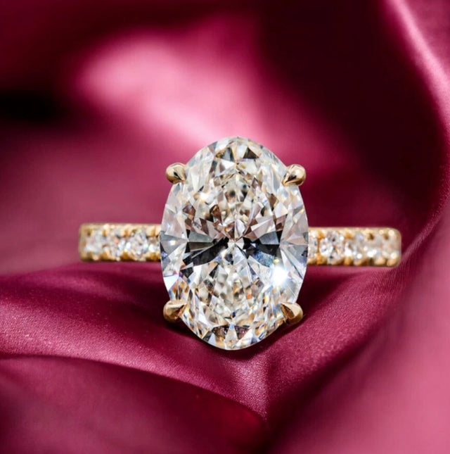 3.00 Carat Oval Cut Lab-Grown Diamond Engagement Ring in 14k solid Yellow White or rose Gold (IGI Certified)

The Luxury Look You Want. The Value You Deserve.