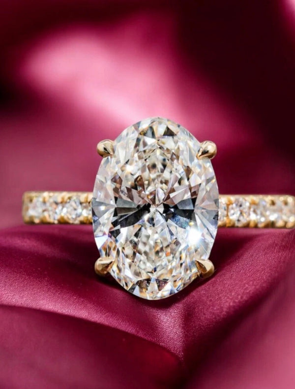 3.00 Carat Oval Cut Lab-Grown Diamond Engagement Ring in 14k solid Yellow White or rose Gold (IGI Certified)

The Luxury Look You Want. The Value You Deserve.