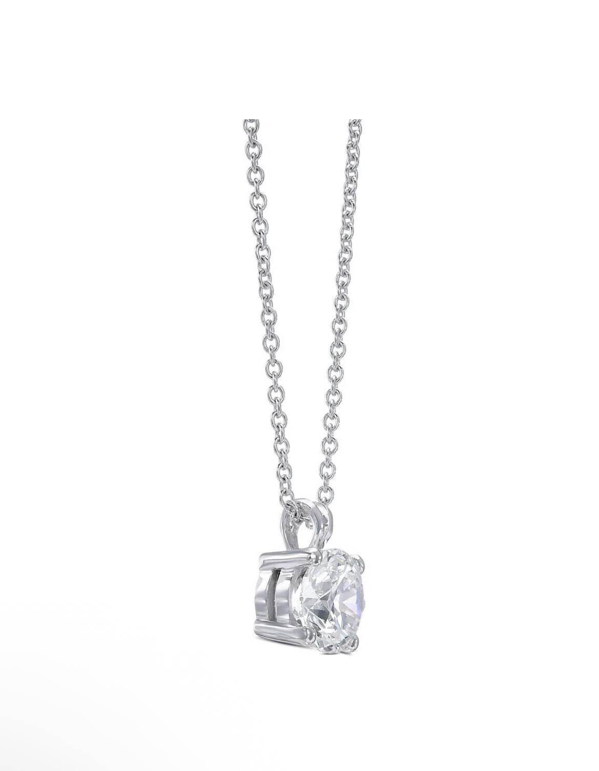 IGI Certified 2.00ct Lab-Grown Diamond Solitaire Pendant – F/VS1 Round, 14K Gold Necklace