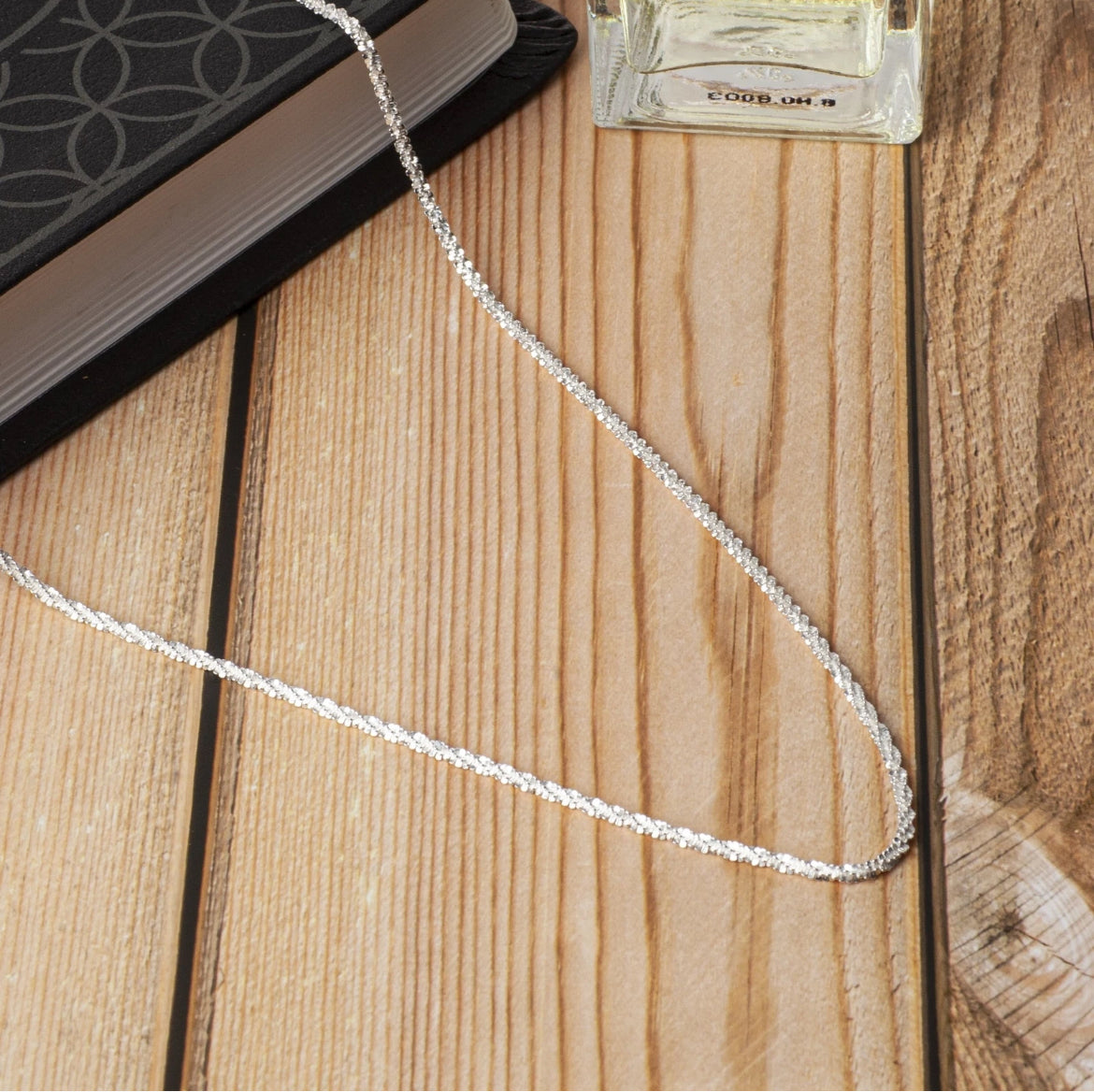 925 Sterling Silver Adjustable 2mm Or 2.5mm Margarita Twisted Rock Chain
