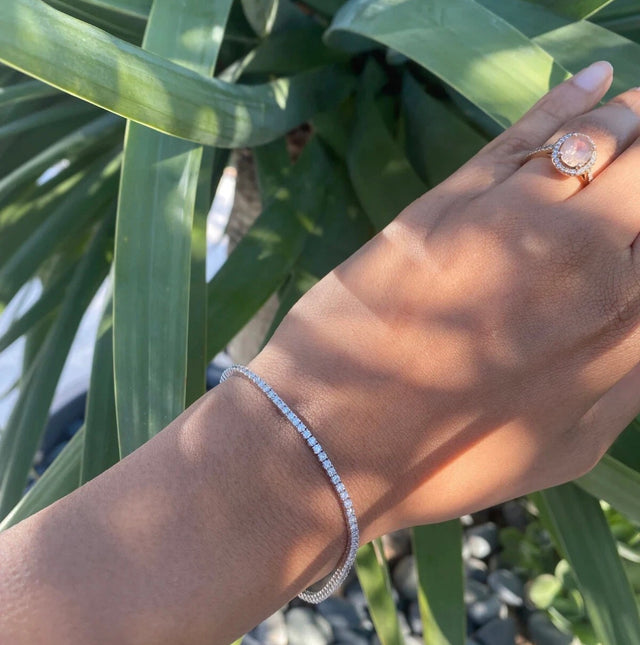 4.00 Ctw Certified Lab-Grown Diamond Tennis Bracelet – 14K White Gold, D–F Color, VS Clarity, 7-Inch The Eternal Elegance