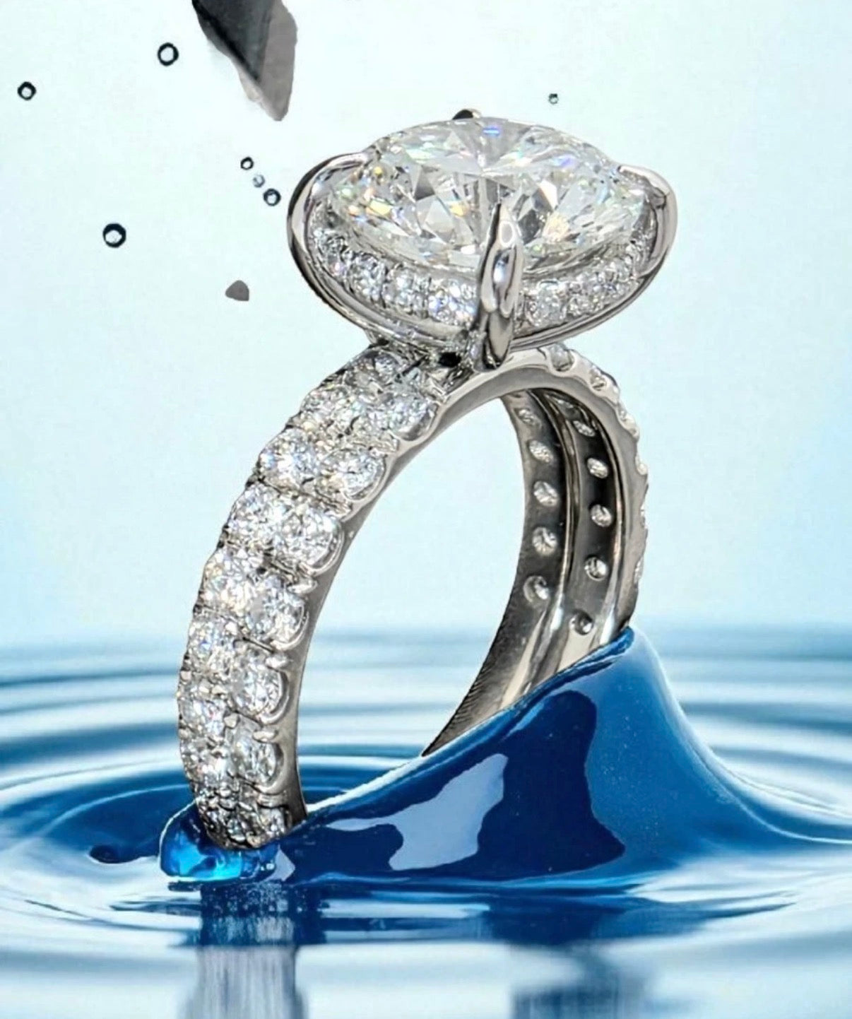 IGI Certified 3.00 CT E VS1 round Cut Diamond Engagement 14k Ring Lab Grown