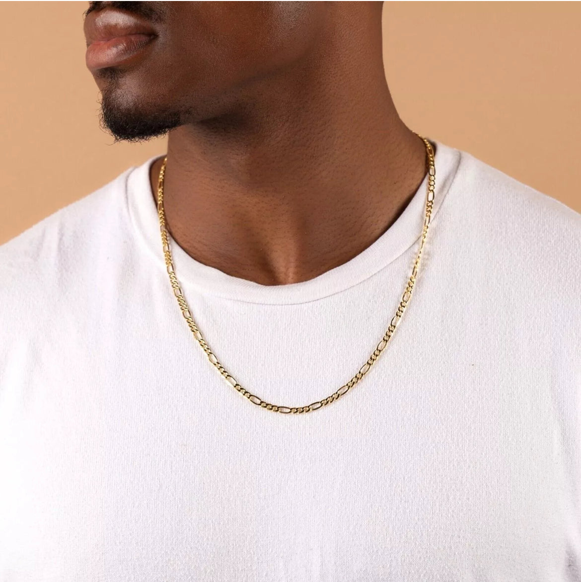 14K Yellow Gold 2mm Figaro Chain Necklace 16" 18" 20" 22" 24" 26" - Genuine 14k