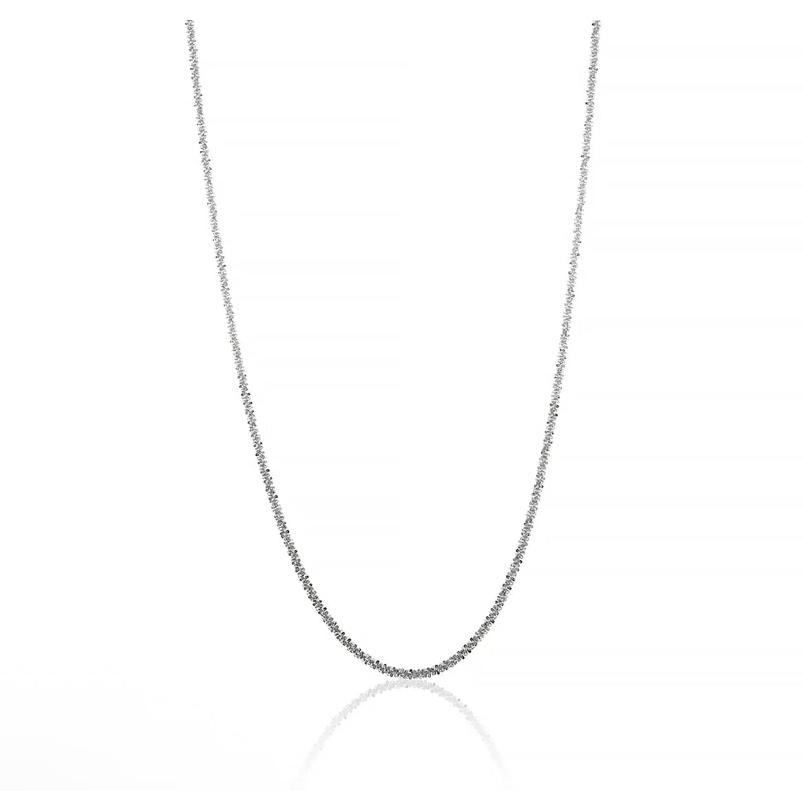 925 Sterling Silver Adjustable 2mm Or 2.5mm Margarita Twisted Rock Chain