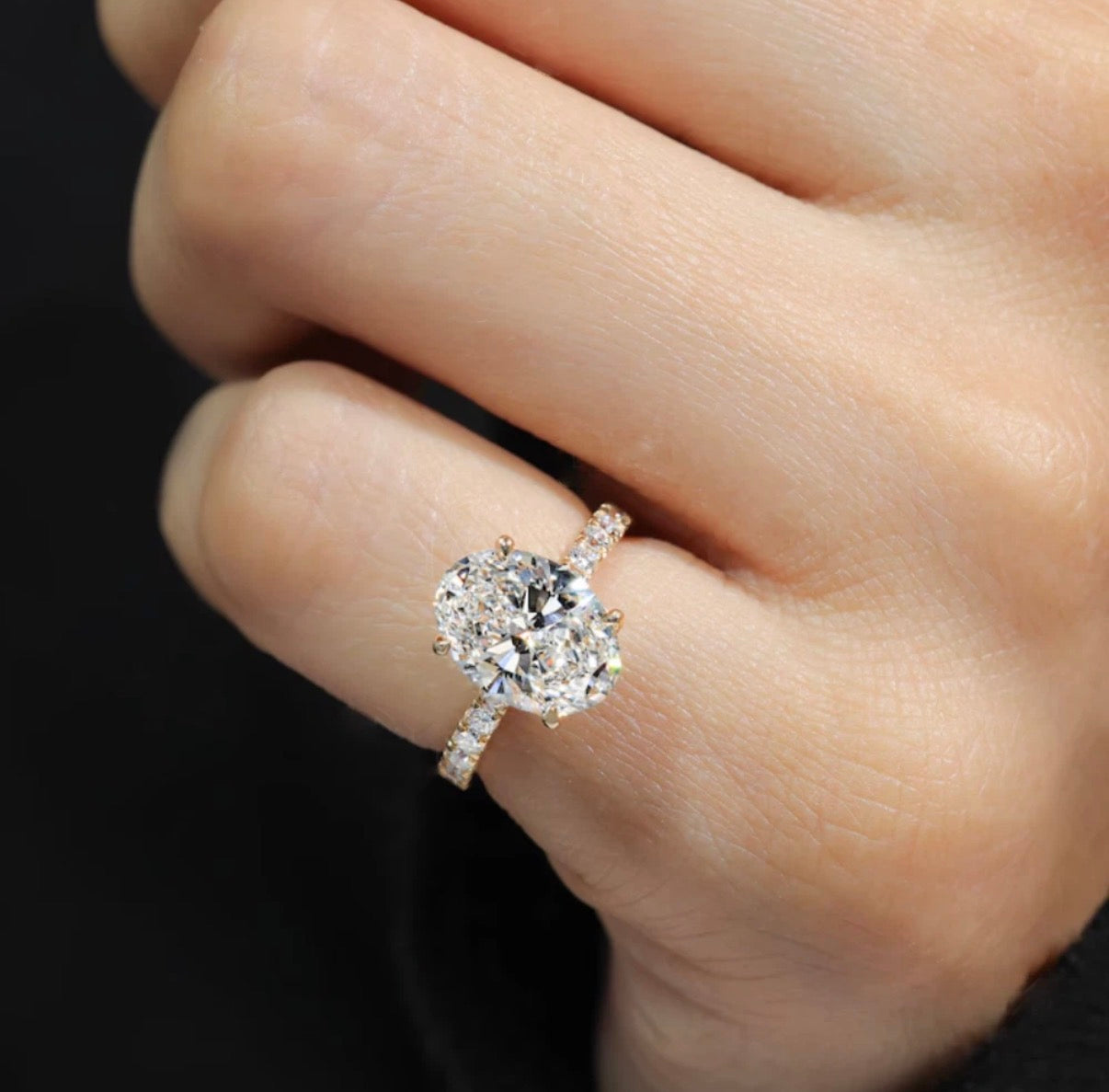3.00 Carat Oval Cut Lab-Grown Diamond Engagement Ring in 14k solid Yellow White or rose Gold (IGI Certified)

The Luxury Look You Want. The Value You Deserve.