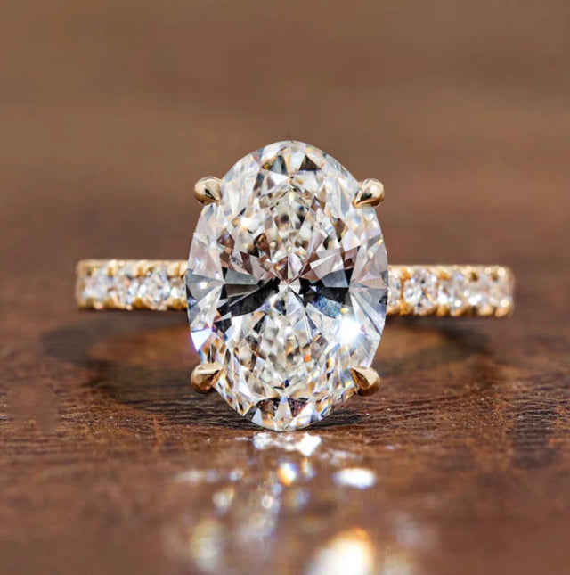 3.00 Carat Oval Cut Lab-Grown Diamond Engagement Ring in 14k solid Yellow White or rose Gold (IGI Certified)

The Luxury Look You Want. The Value You Deserve.