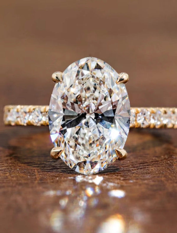 3.00 Carat Oval Cut Lab-Grown Diamond Engagement Ring in 14k solid Yellow White or rose Gold (IGI Certified)

The Luxury Look You Want. The Value You Deserve.