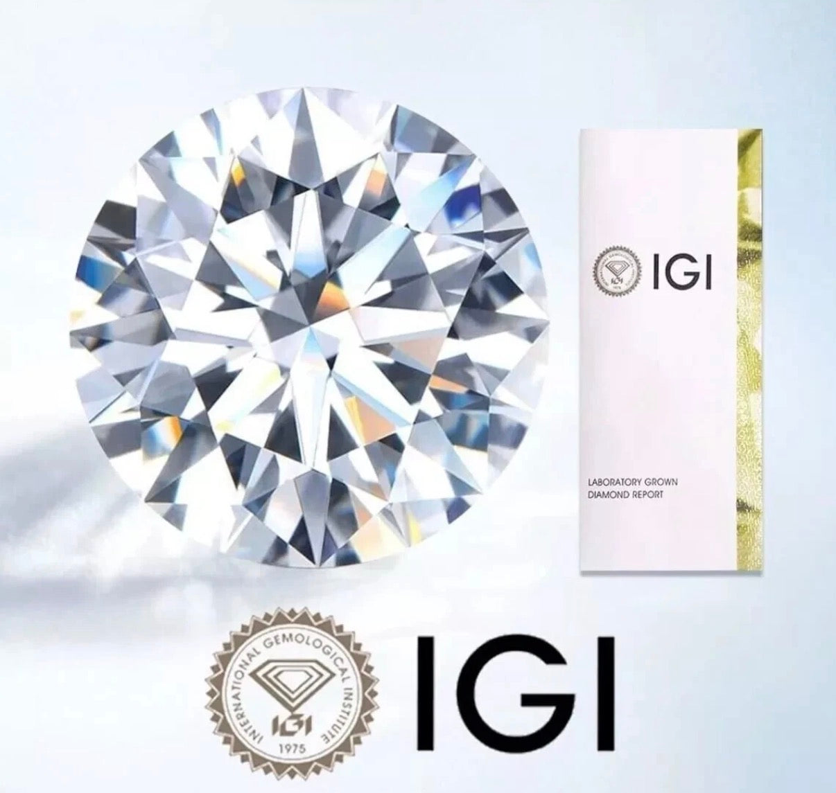5.00 CTTW Round Lab Grown Diamond Engagement Ring 4CT IGI Certified E VS1 14K Gold