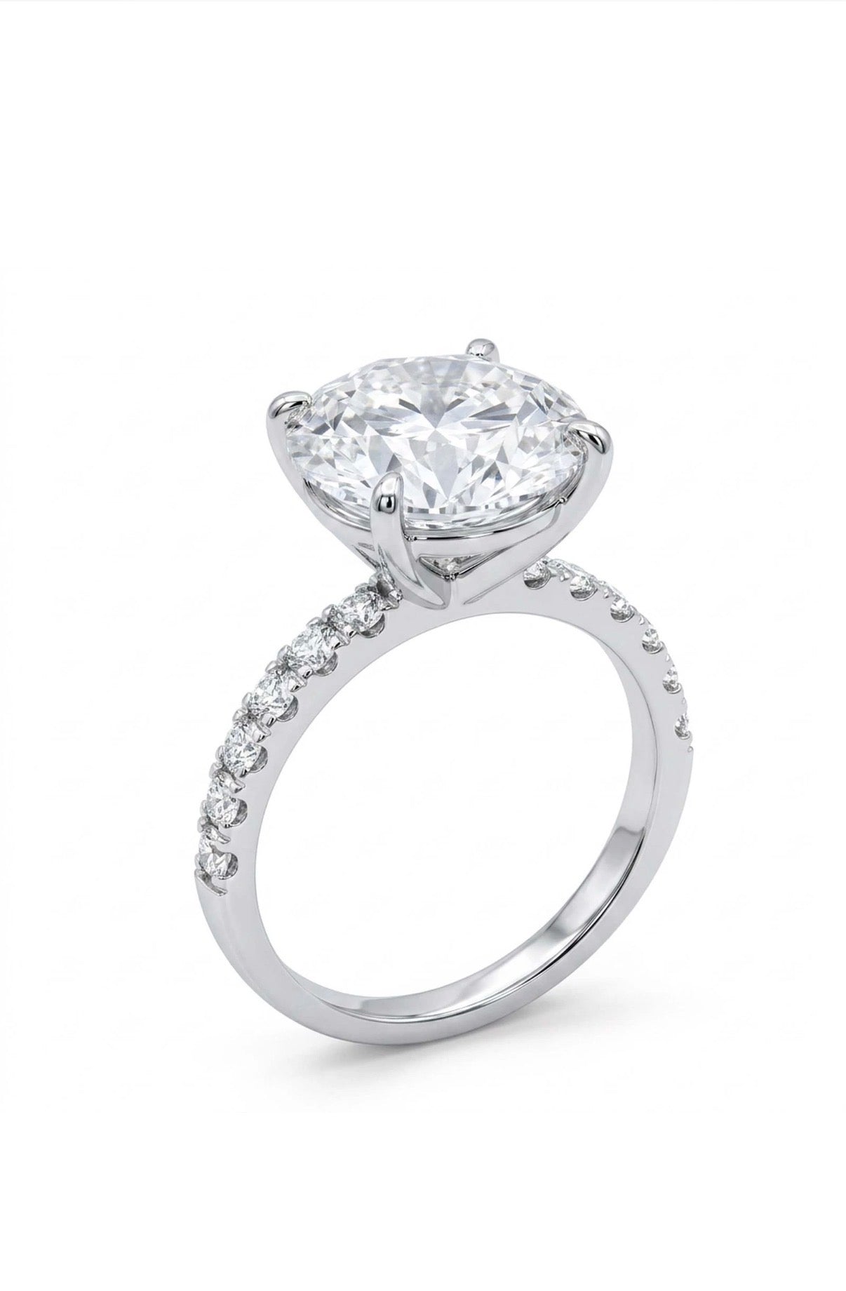 4.00 CTTW Round Lab-Grown Diamond Engagement Ring | 3.55 CT IGI Certified E VS1