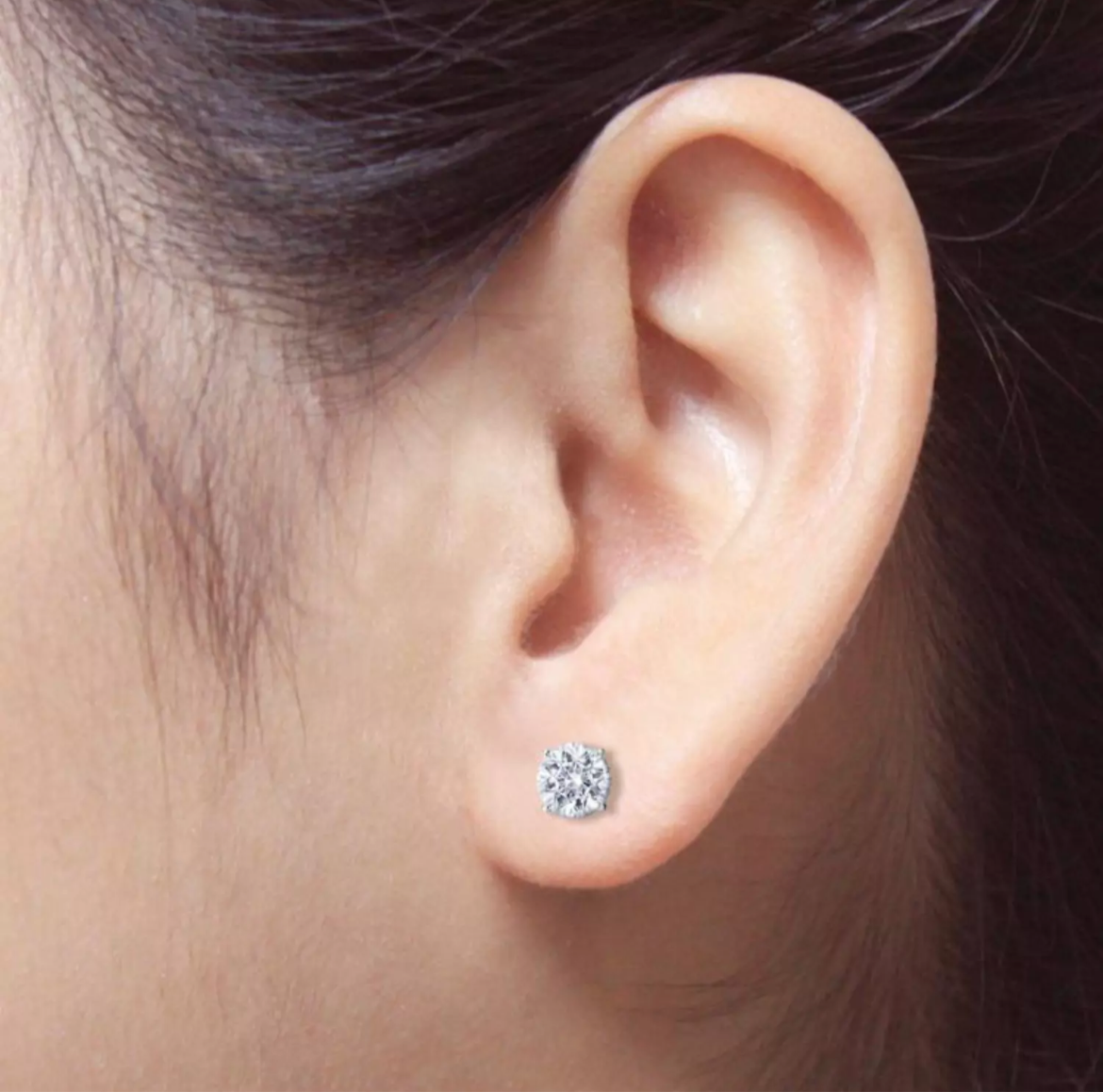 3.50 Ct Lab-Grown Diamond Stud Earrings – D VVS2, IGI Certified, 14K Gold