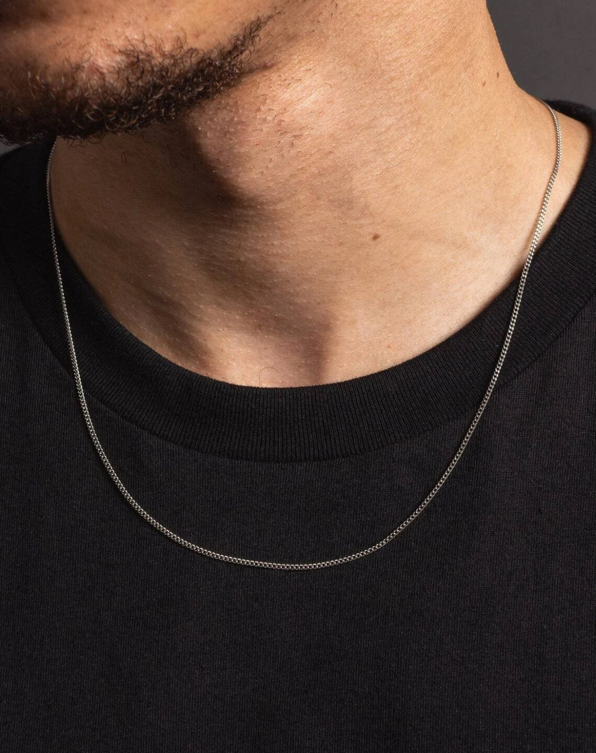 925 Sterling Silver Curb Cuban Chain Necklace – 1.3mm Men’s Classic