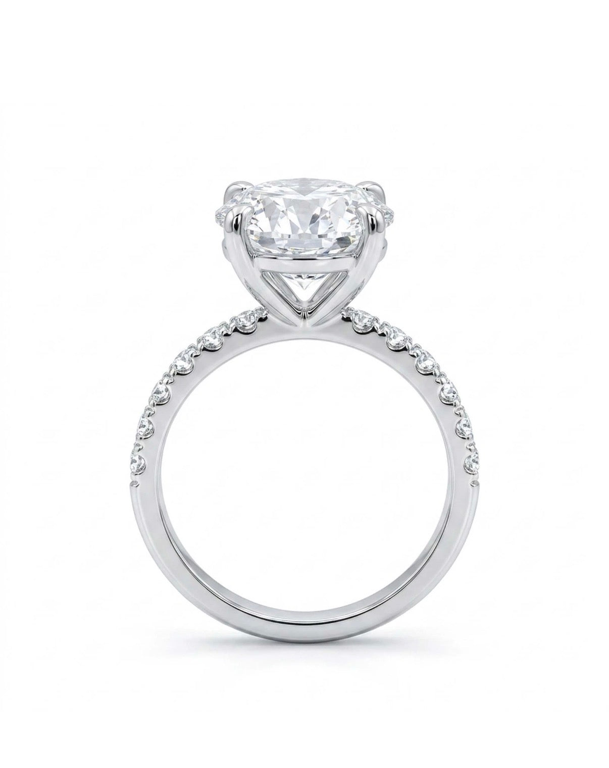 4.00 CTTW Round Lab-Grown Diamond Engagement Ring | 3.55 CT IGI Certified E VS1