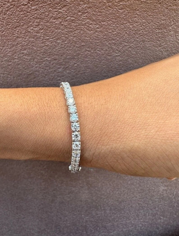 7.00 Ctw Lab-Grown Diamond Tennis Bracelet – 14K White Gold, D–F Color, VS Clarity, 7-Inch The Eternal Elegance