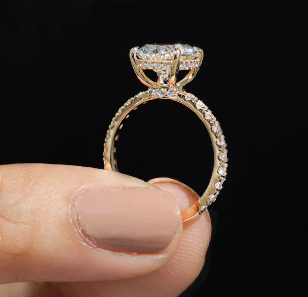 3.00 Carat Oval Cut Lab-Grown Diamond Engagement Ring in 14k solid Yellow White or rose Gold (IGI Certified)

The Luxury Look You Want. The Value You Deserve.