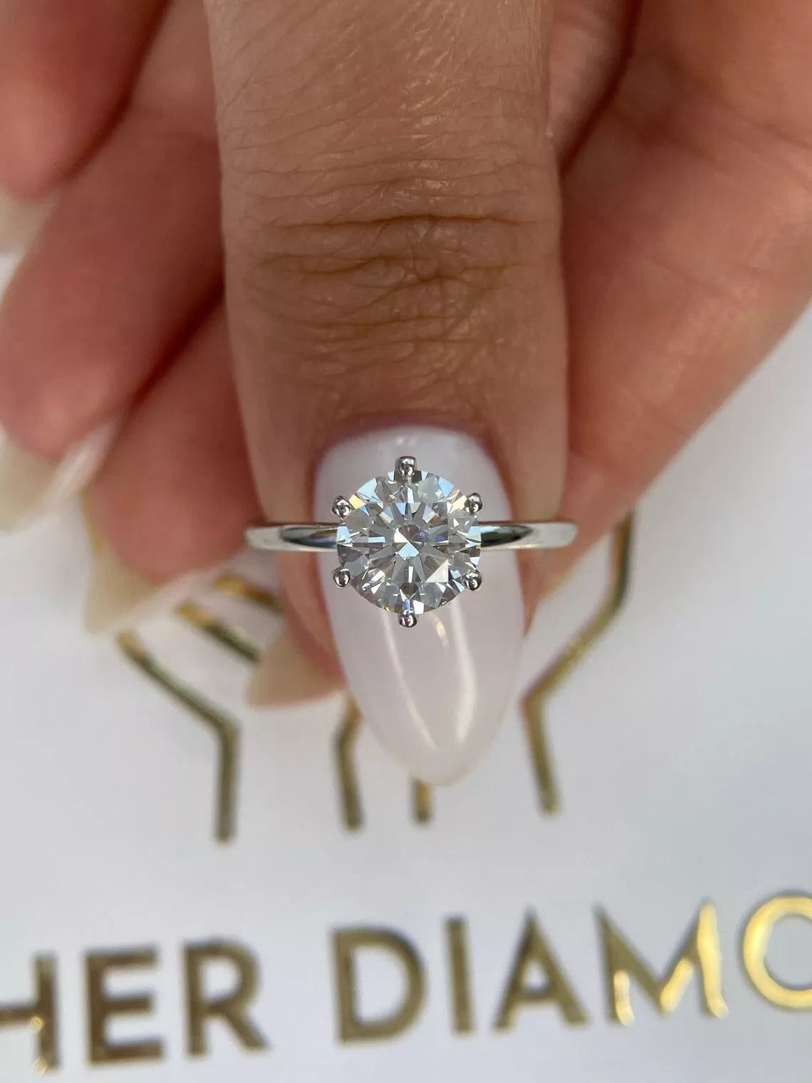 1.50 Carat G VS1 Round Solitaire Real Lab Grown Diamond Ring IGI Certified
