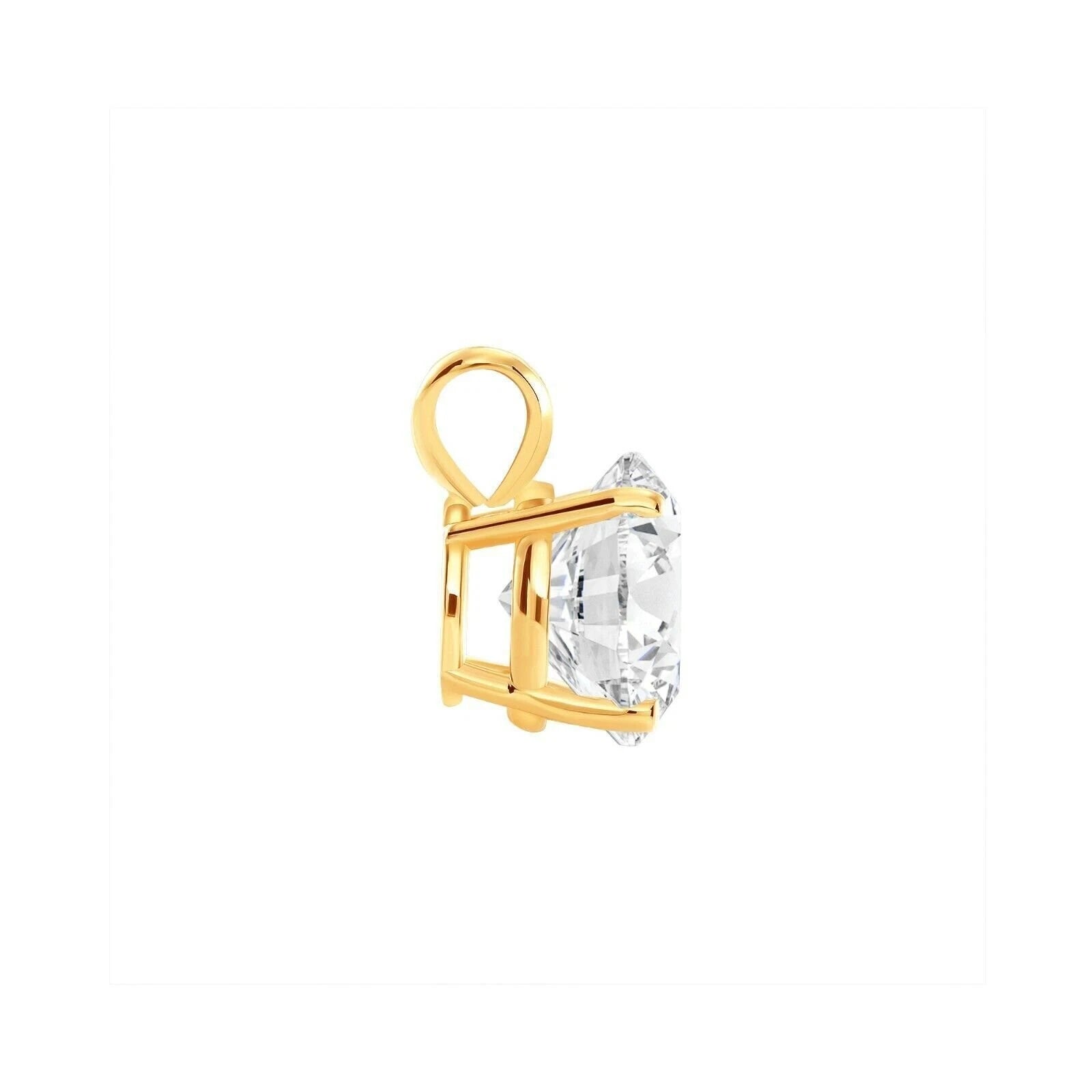 0.25–0.75 Ct Lab-Grown Diamond Solitaire Pendant – 14K Yellow Gold