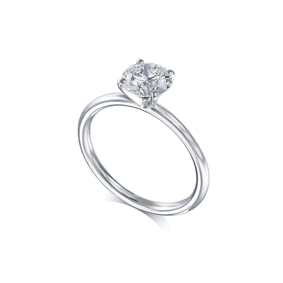 IGI Certified 1.50 Carat D VS1 Lab Grown Diamond Engagement Ring 14k White Gold
