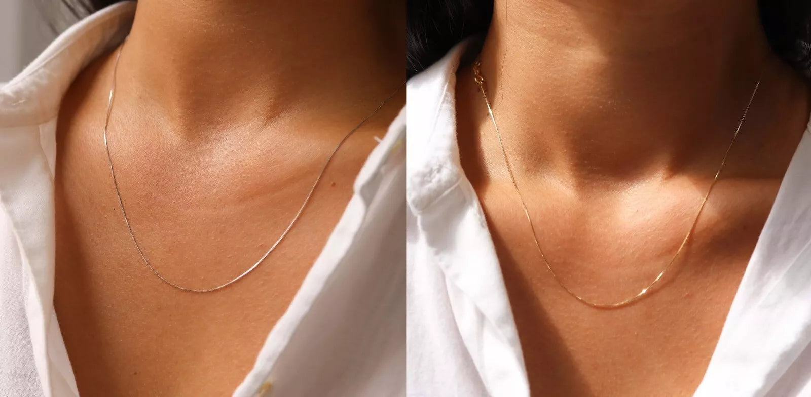 10K Solid Gold Box Chain 16'' 18'' 20'' 22'' 24' 26'' 28'' 30''