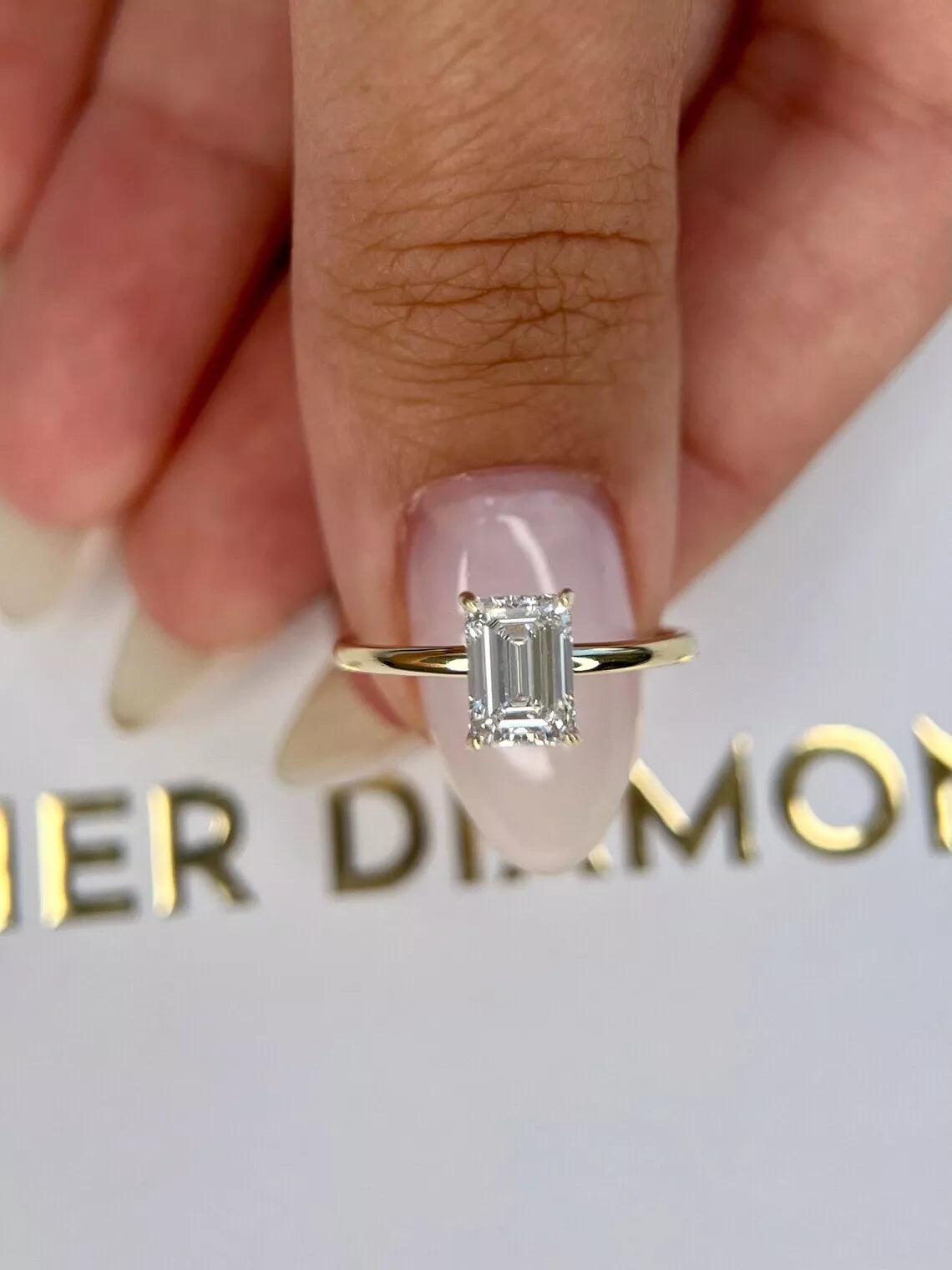 1.00 Ct G VS1 Emerald Cut Solitaire Lab Grown Diamond Ring IGI Certified 14 Gold