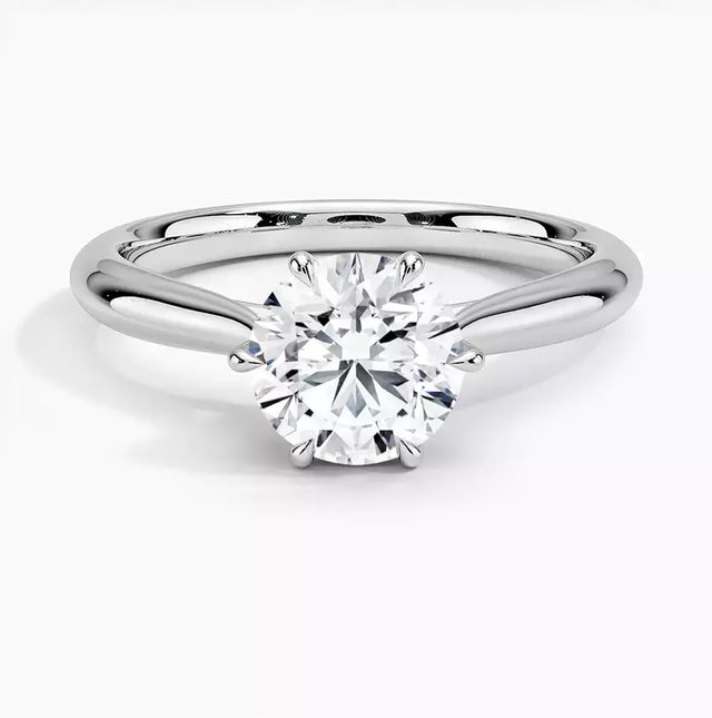 IGI Certified 1.50 Ct Round Lab Grown CVD Diamond 14K Gold Proposal Wedding Ring