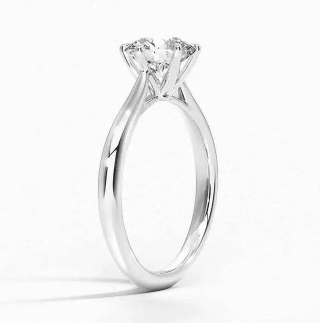 IGI Certified 1.50 Ct Round Lab Grown CVD Diamond 14K Gold Proposal Wedding Ring