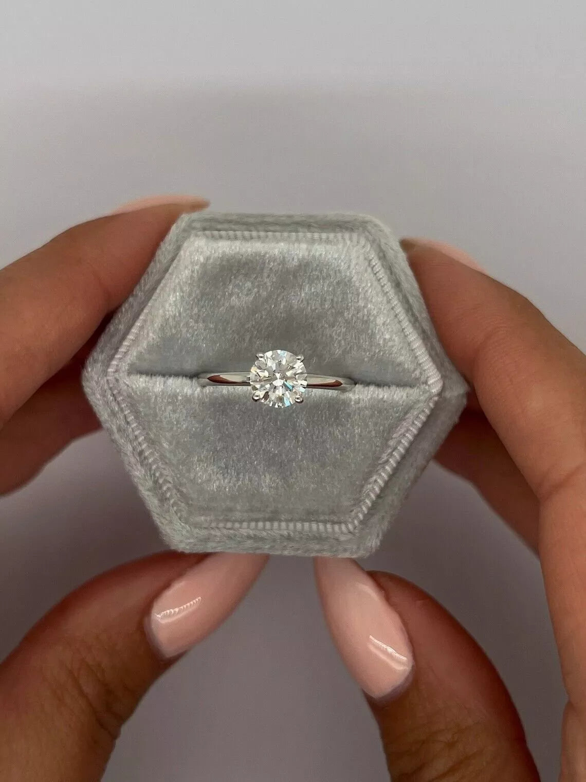 IGI Certified 1.00 Carat D VS1 Lab Grown Diamond Engagement Ring 14k White Gold