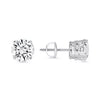 1.00 Ct D VS1 Round Lab Grown 14k Gold Diamond Stud Earrings IGI Certified