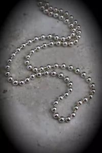 925 Sterling Silver 4mm Pallini Bead Ball Chain Necklace Italy 16''-24''