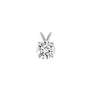 0.25-1.50 CT Round Real 14K White Gold Natural Diamond Solitaire Pendant